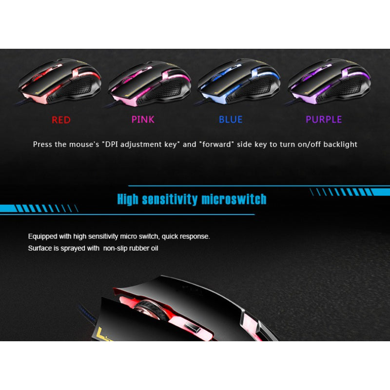 A9 USB1.8M Professional Gaming Optical Wired Mouse Suitable For PC And Laptop